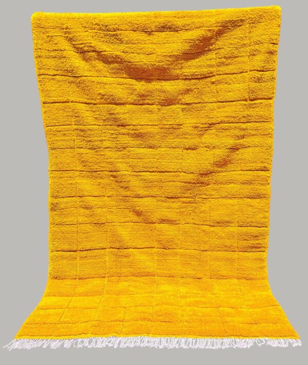 Berber Azilal wool mustard yellow rug 270cm/ 180cm
