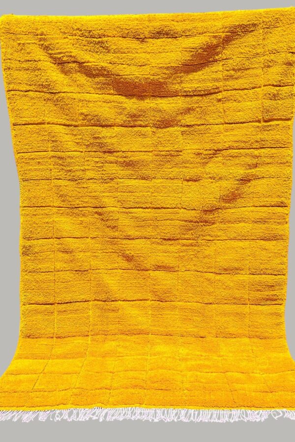 Berber Azilal wool mustard yellow rug 270cm/ 180cm
