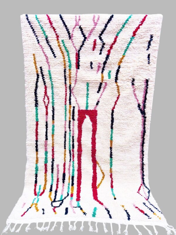 Berber beni ourain handmade wool rug 260cm/152cm