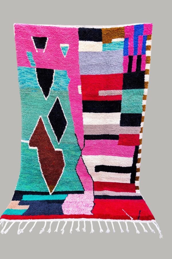 Moroccan Beni ourain colourful rug 250cm/160cm