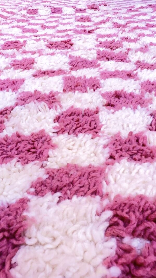 Moroccan Beni ourain checkered rug 2,50cm/1,54cm - Image 4