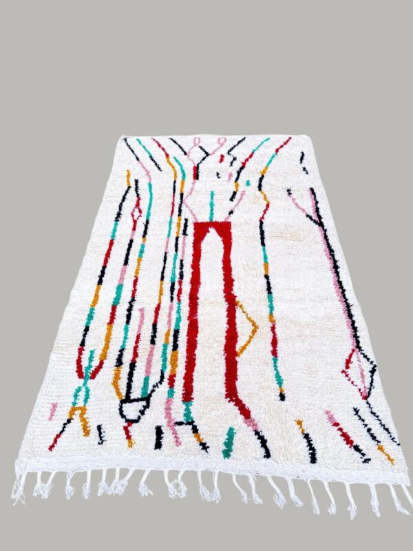 Berber beni ourain handmade wool rug 260cm/152cm - Image 2