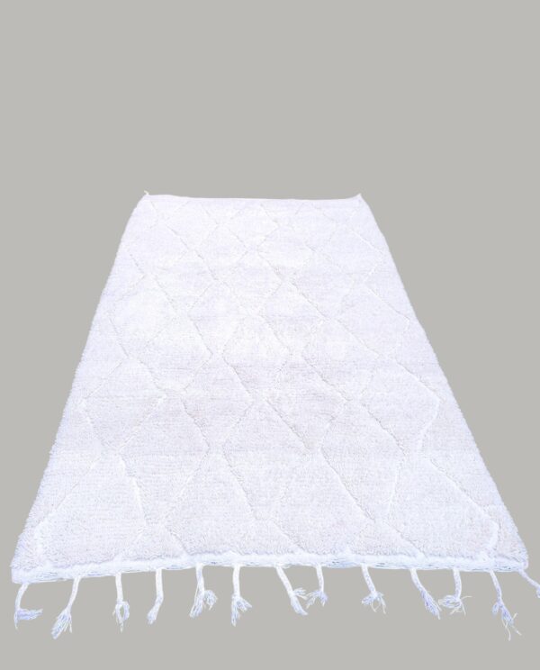 Beni ourain handmade wool white rug 260cm/170cm - Image 2