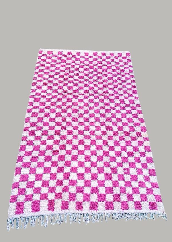 Moroccan Beni ourain checkered rug 2,50cm/1,54cm - Image 2