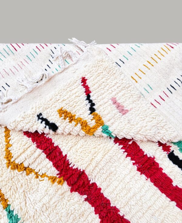Berber beni ourain handmade wool rug 260cm/152cm - Image 3