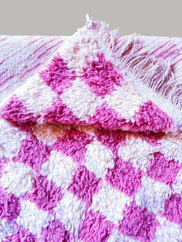 Moroccan Beni ourain checkered rug 2,50cm/1,54cm - Image 3