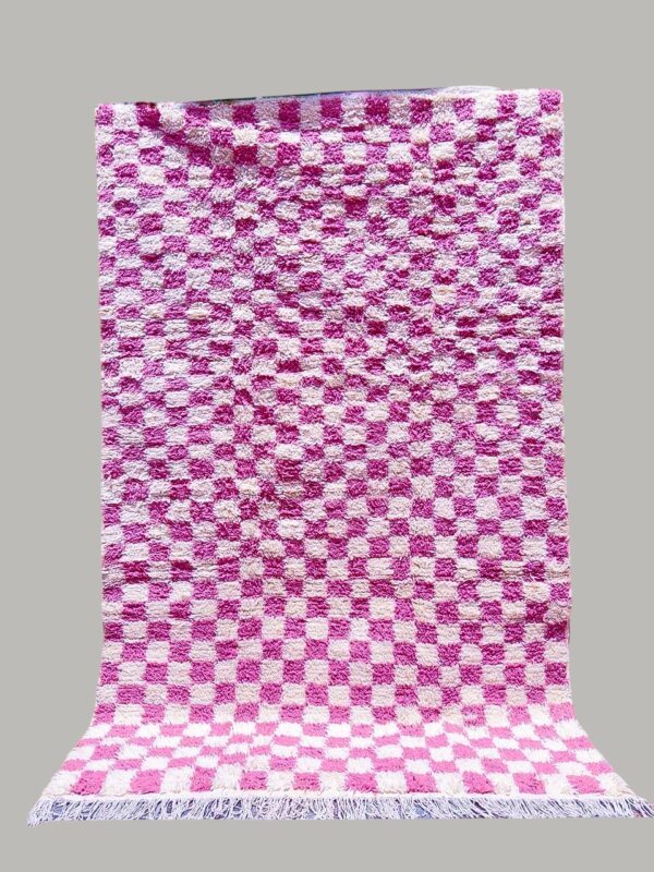 Moroccan Beni ourain checkered rug 2,50cm/1,54cm
