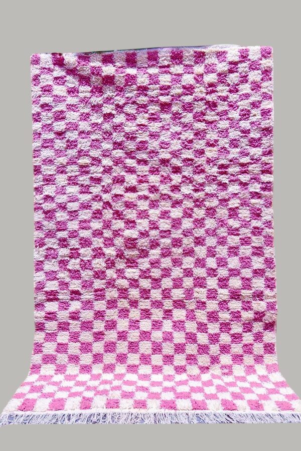 Moroccan Beni ourain checkered rug 2,50cm/1,54cm